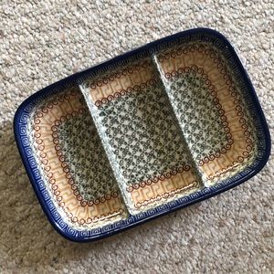 Polish Pottery Divided Dish
